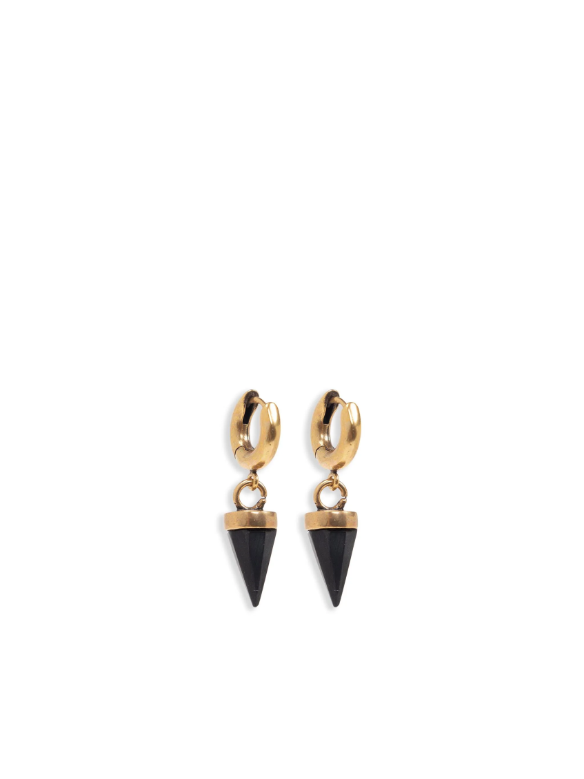 Shop Isabel Marant Golden Black Drop Earrings