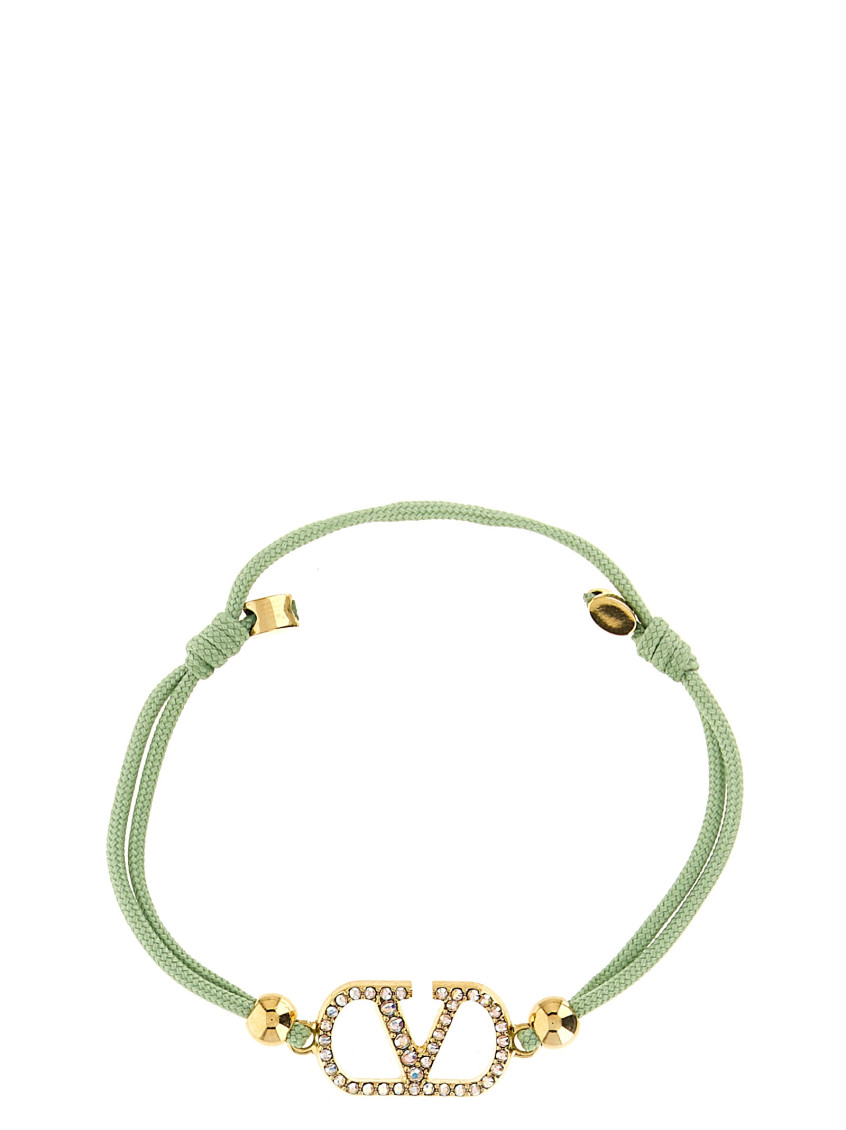 Valentino Garavani Green Signature Logo Bracelet