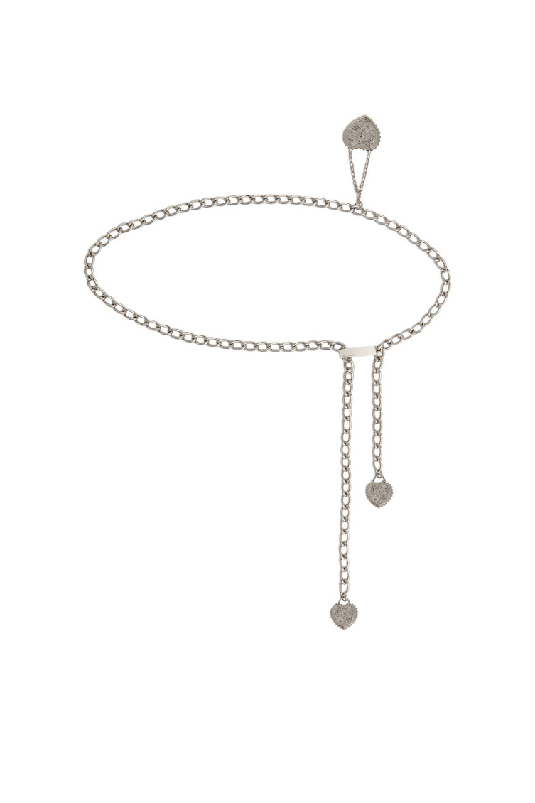 Dsquared2 Silver Heart Chain Belt