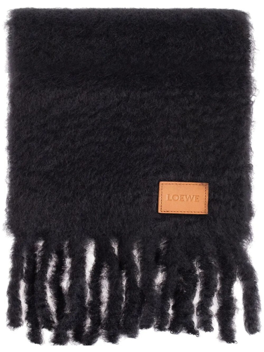 Loewe Black Solid Scarf