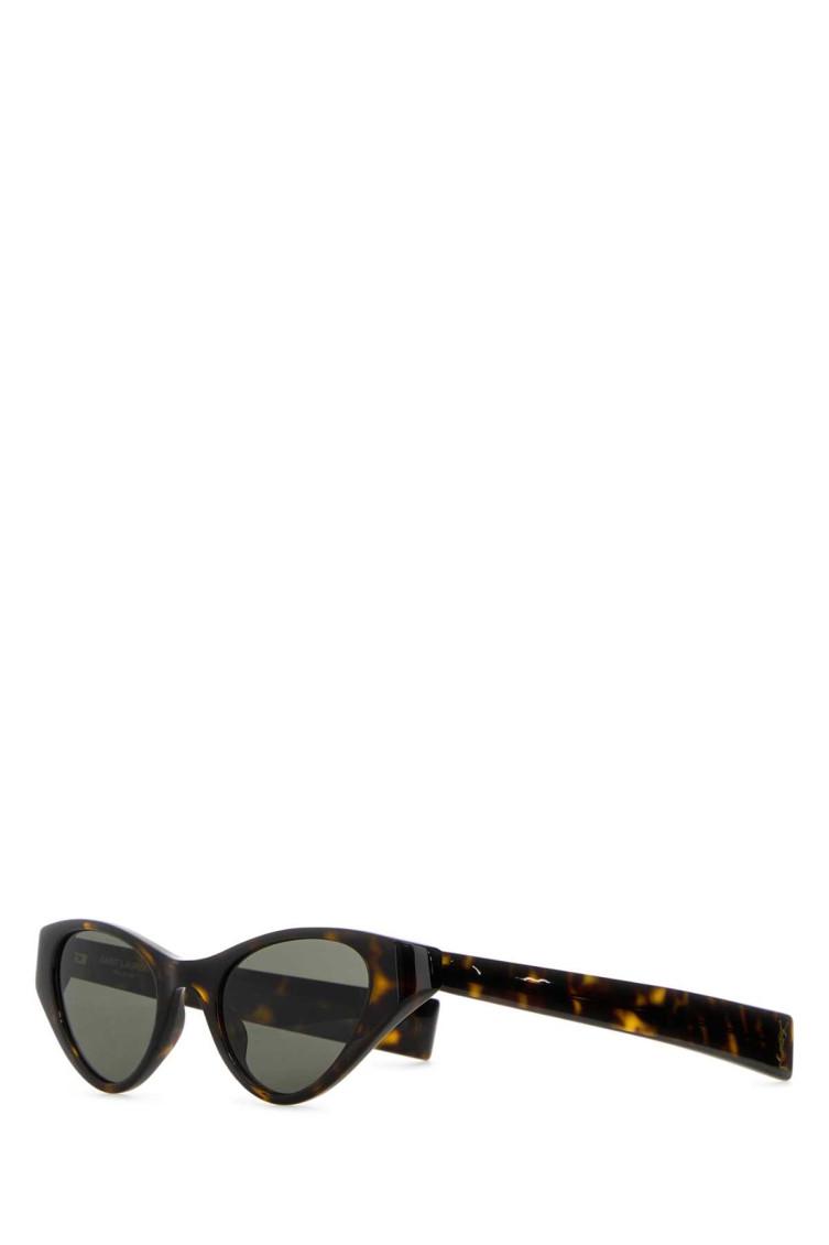 Saint Laurent Occhiali Da Sole Sl M144 In Acetato Stampato Donna In Dark Brown