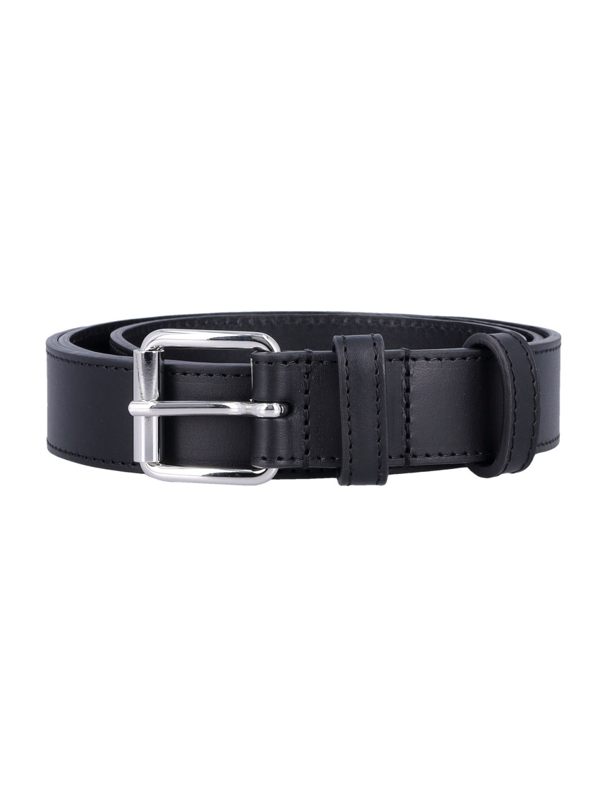 Comme Des Garcons Black Logo Buckle Belt for Men Online USA at