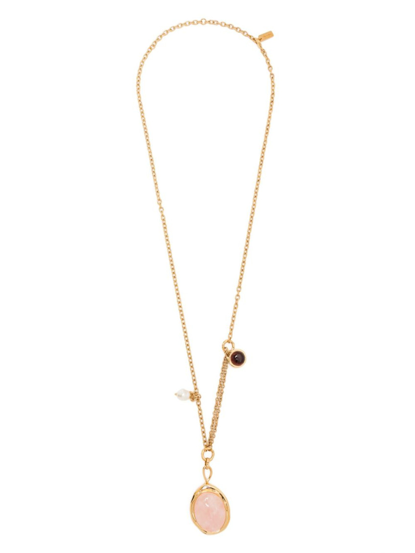 Chloé Golden Pink Senses Pendant Necklace