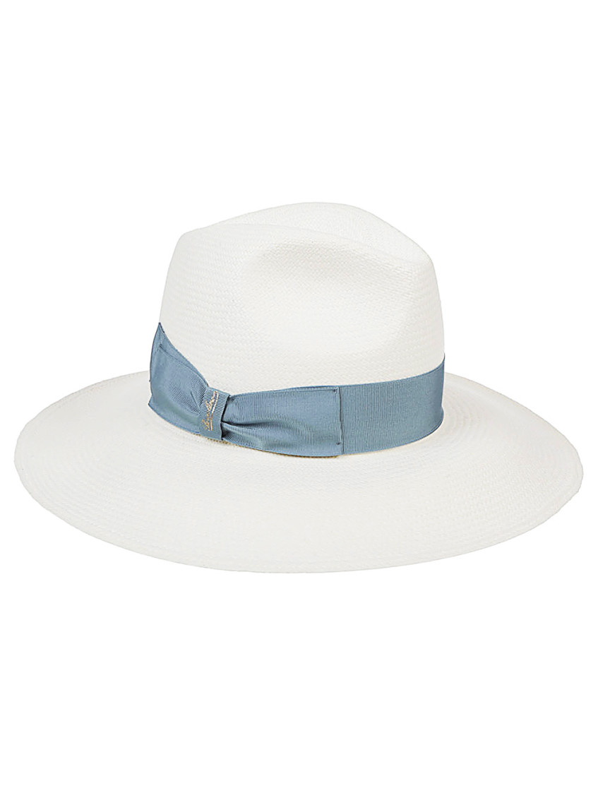 Borsalino Sophie Straw Hat With Ribbon Detail