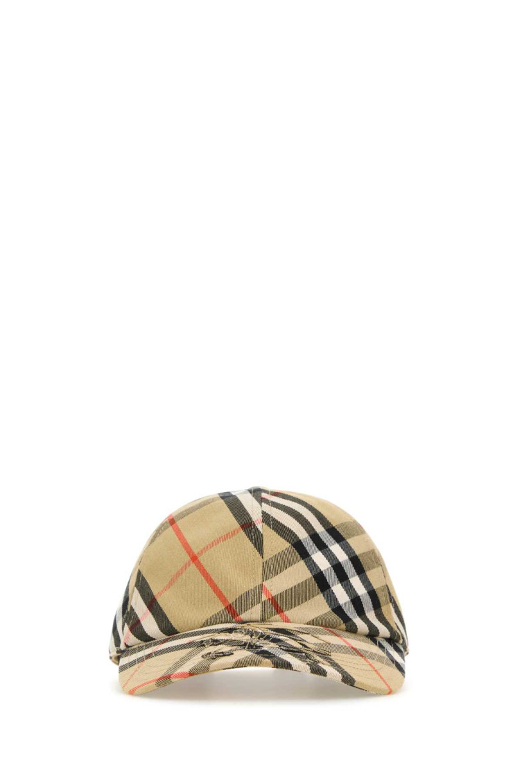 Shop Burberry Beige Printed Baseball Cap