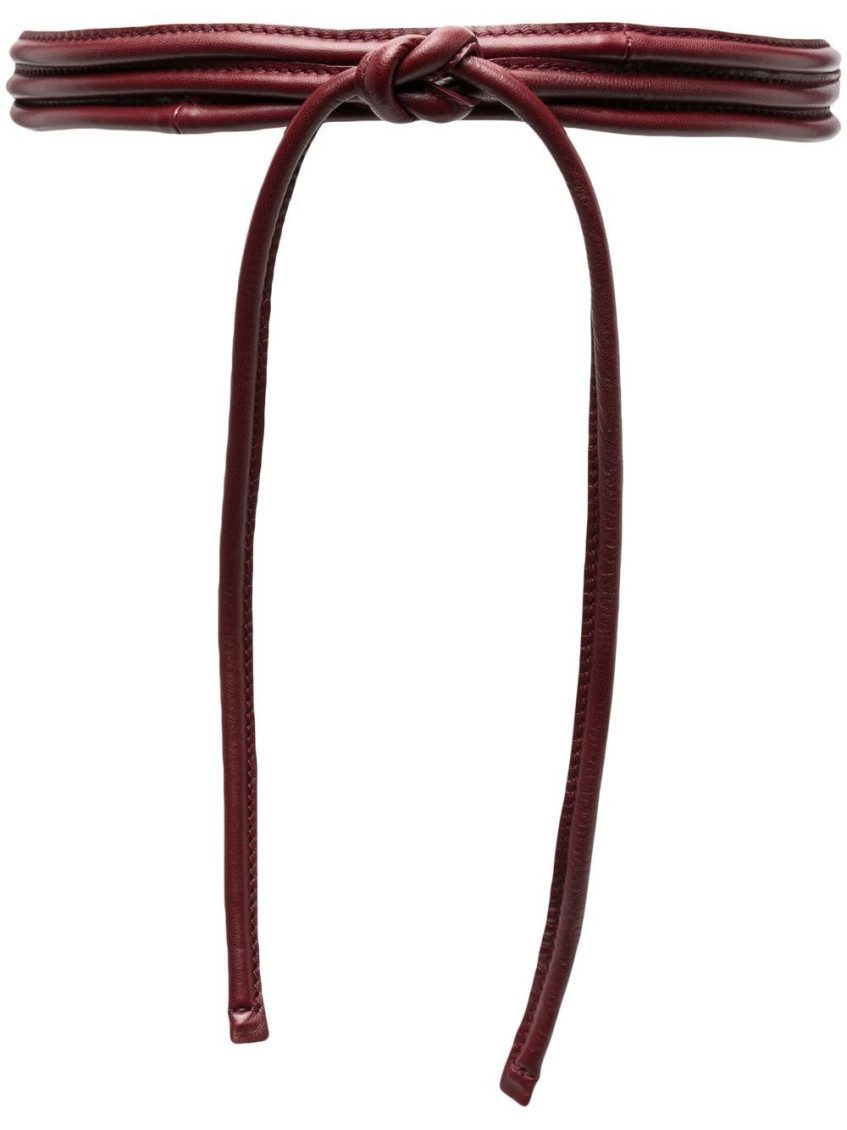 Furling By Giani Cherry Red Leather Belt In Cherry