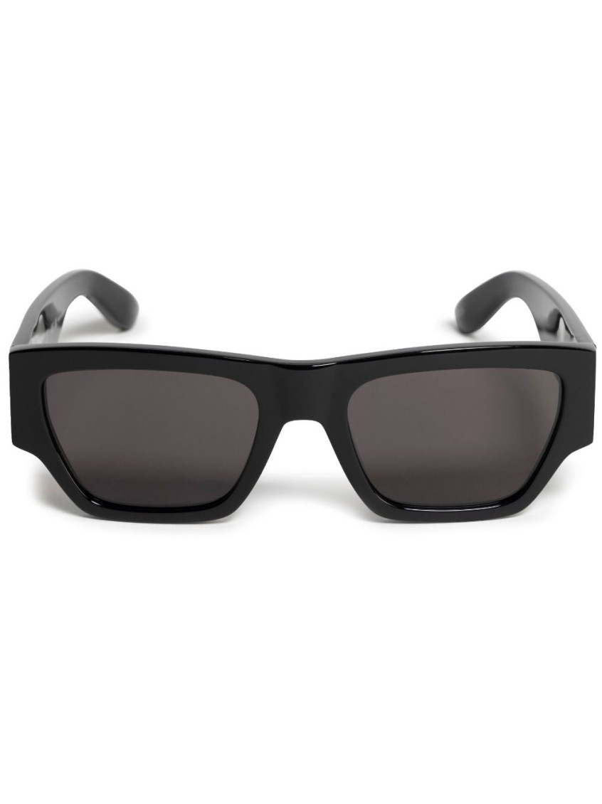 Alexander Mcqueen Mcqueen Angled Sunglasses In Black
