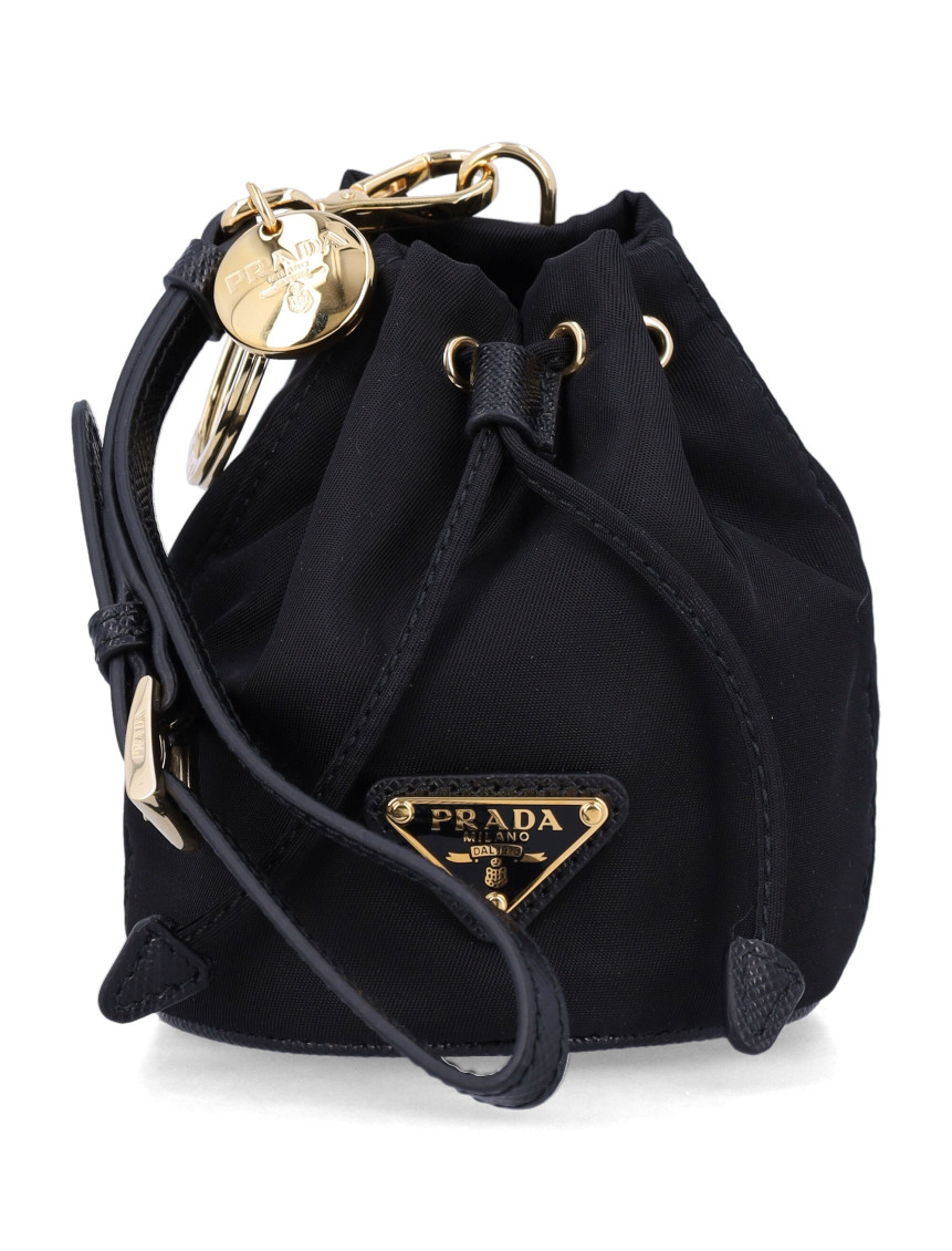 Prada Black Mini Pouch Key Ring