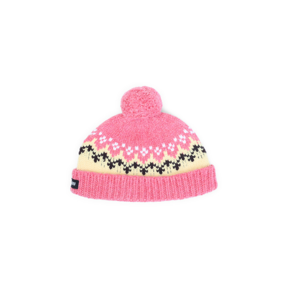 Miu Miu Pink Pom Pom Beanie Hat