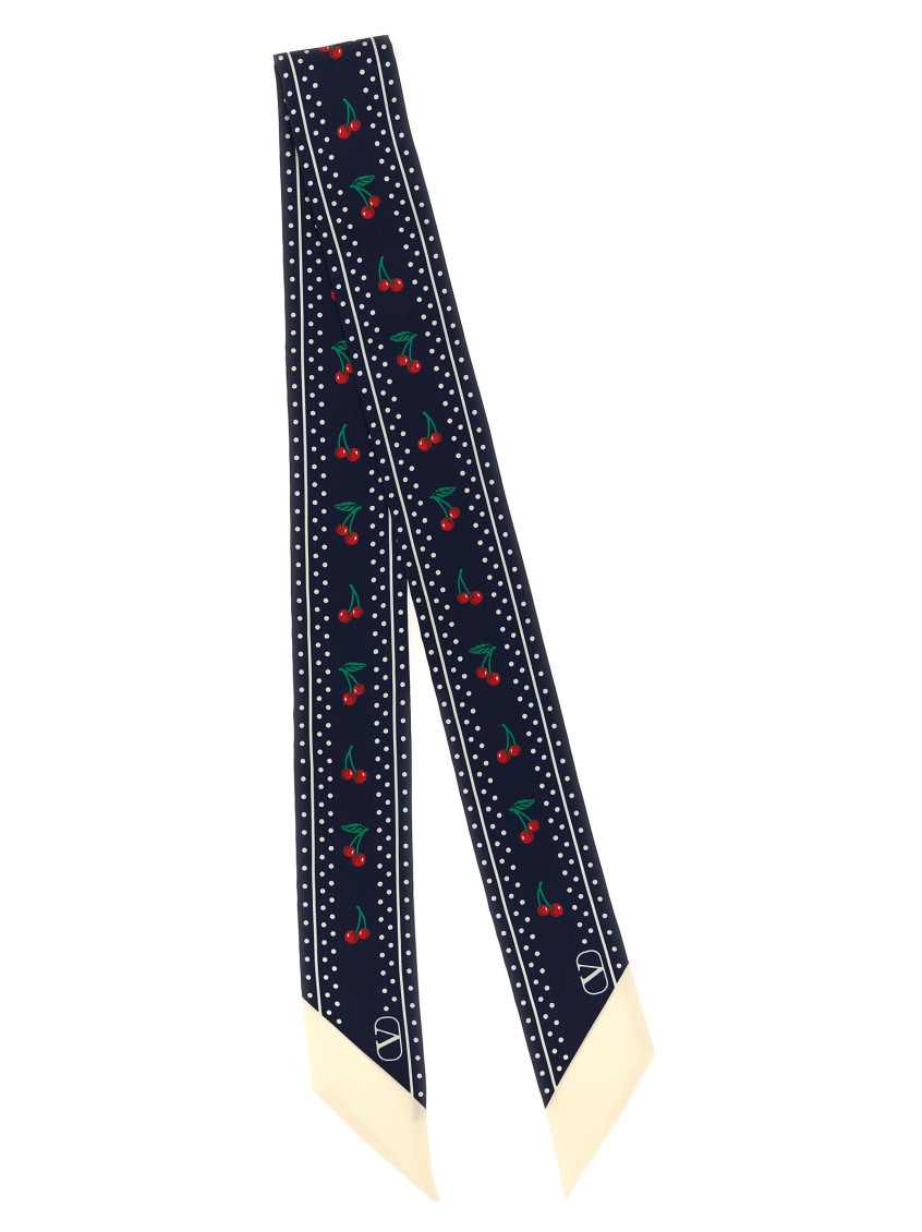 Valentino Cherryfic Silk Bandeau Scarf