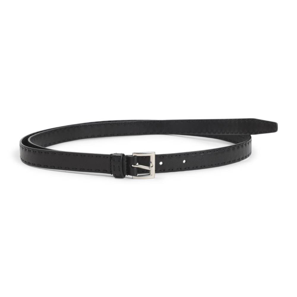 Prada Black Solid Buckle Belt