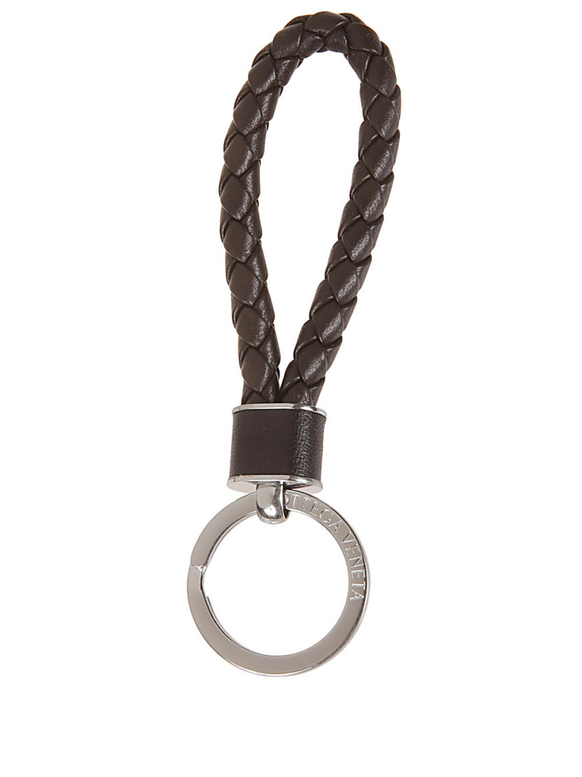 Bottega Veneta Brown Signature Key Ring In Brown