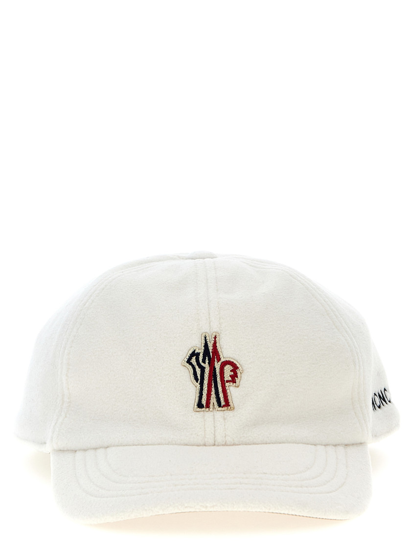 Moncler Grenoble Men Logo Patch Cap In White