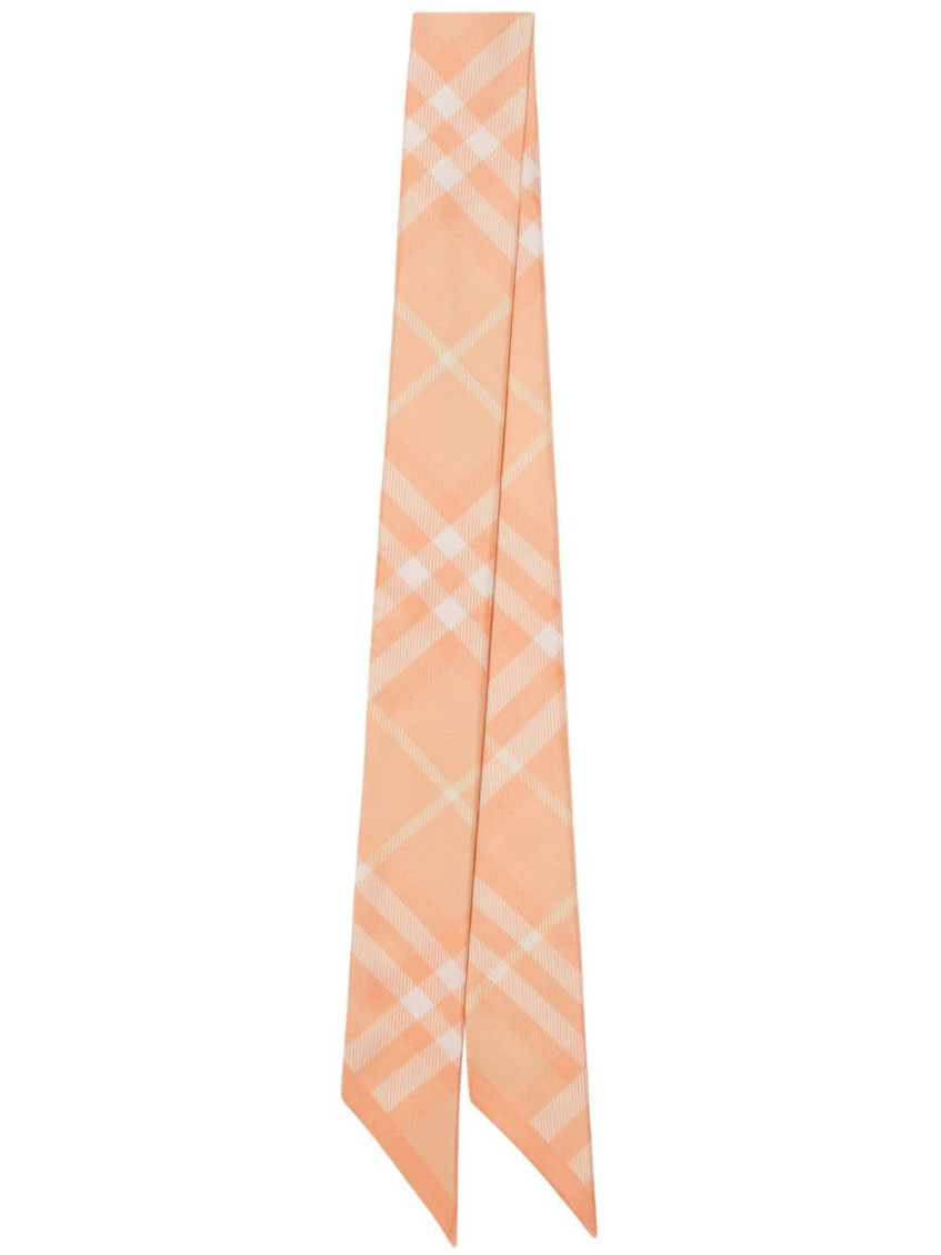 Burberry Striped Lightweight Soft Texture Scarves In Pink