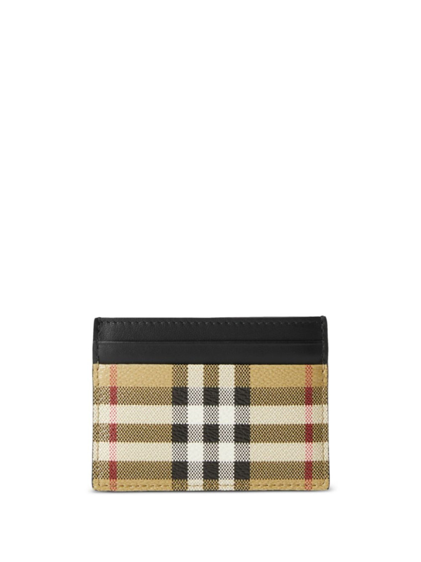Burberry Sandon Cardholder Featuring Signature Pattern In Beige