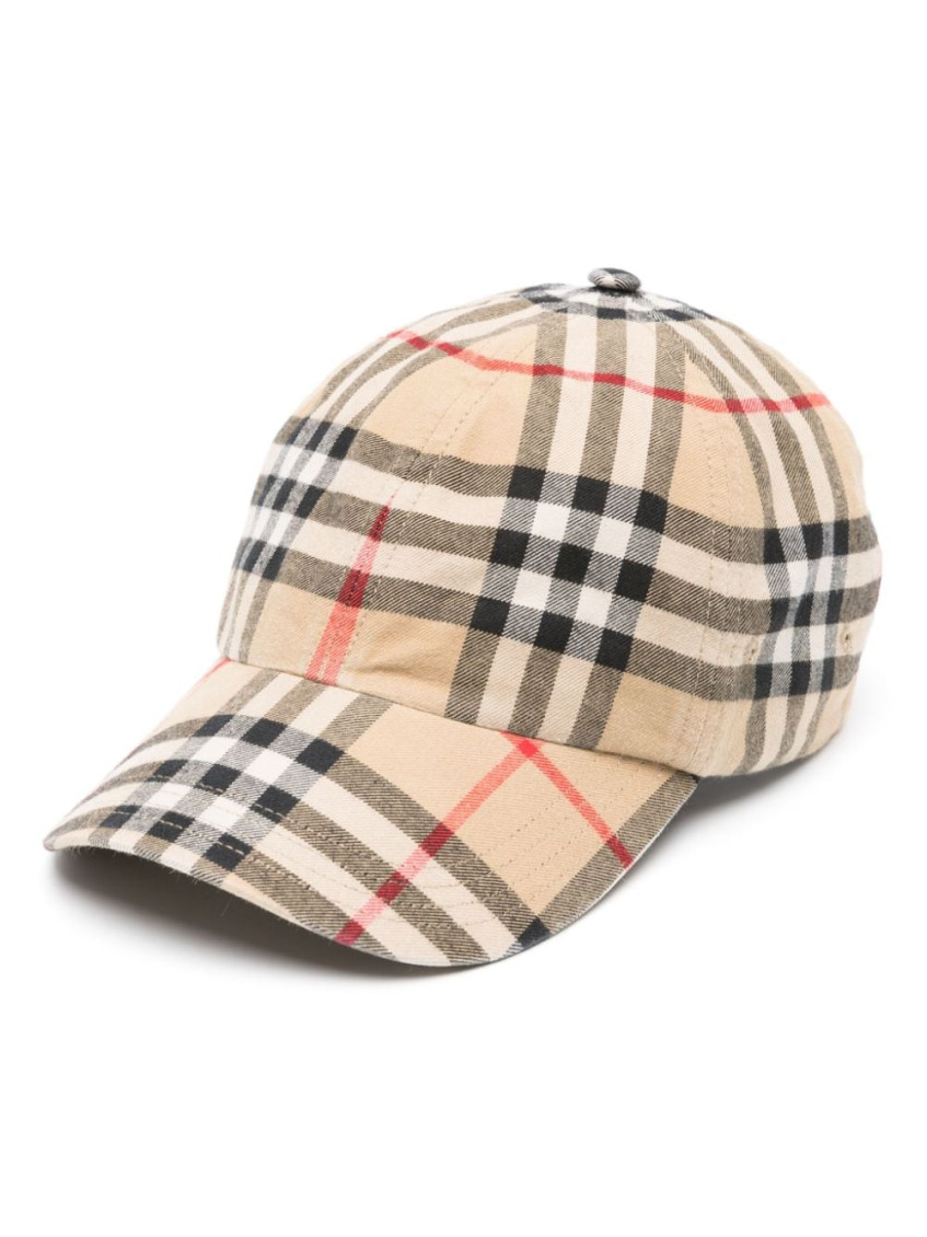 Burberry Vintage Check-pattern Baseball Cap In Beige