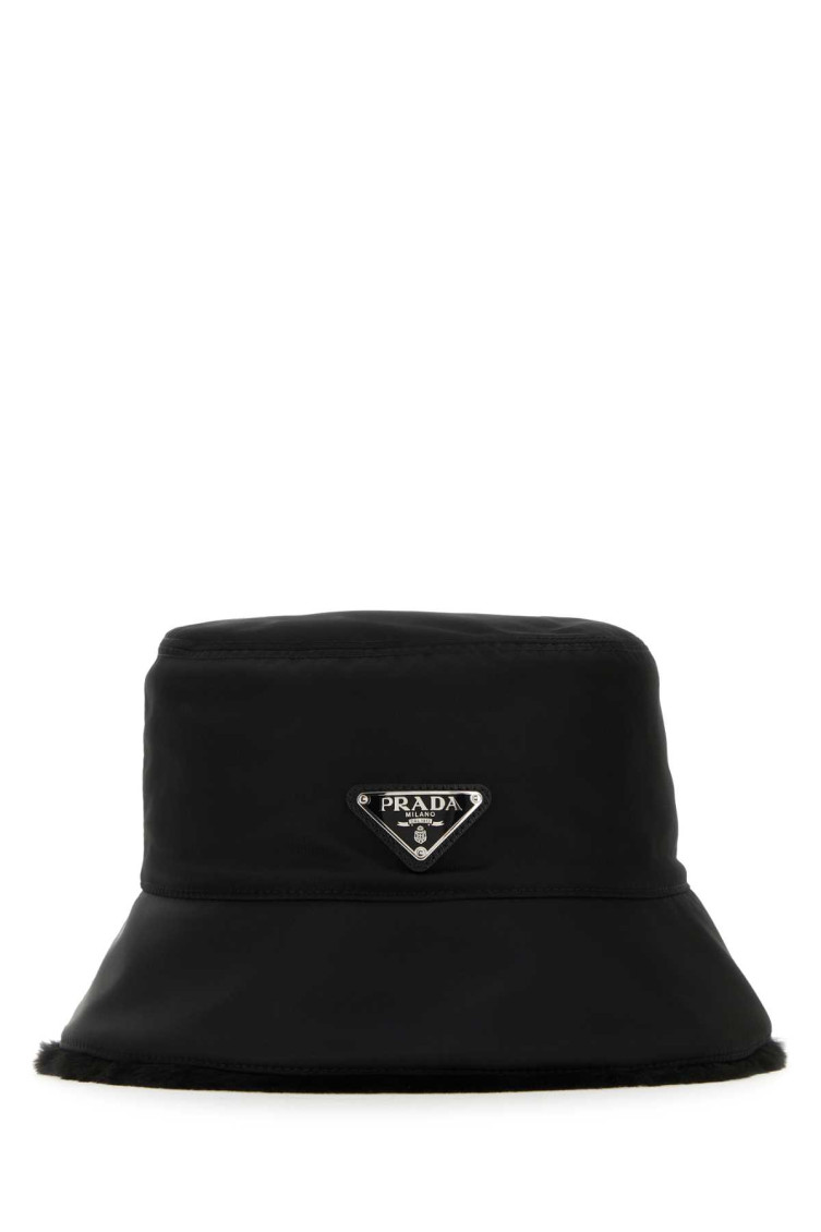 ハット PRADA BLACK NYLON HAT Prada Black nylon hat for Men Online USA at Darveys.com