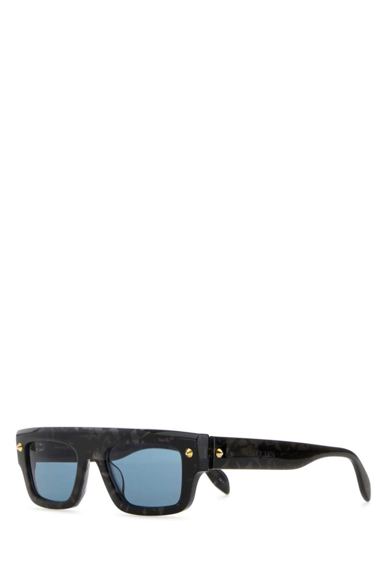Shop Alexander Mcqueen Black Square Sunglasses