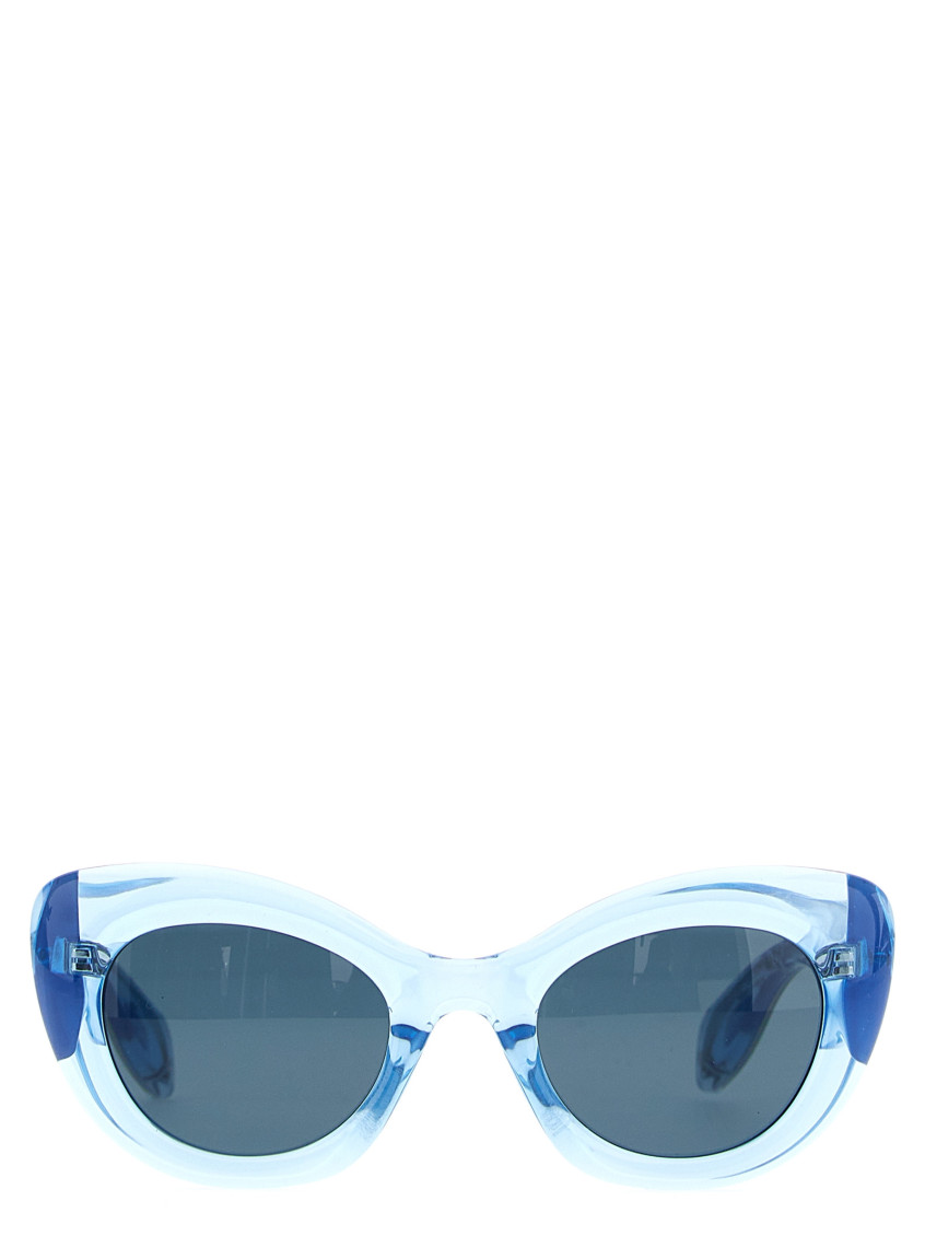 サングラス ALEXANDER MCQUEEN Light-Blue Acetate The Curve Sunglasses Alexander Mcqueen Light Blue Curve Cat-eye Sunglasses | ModeSens