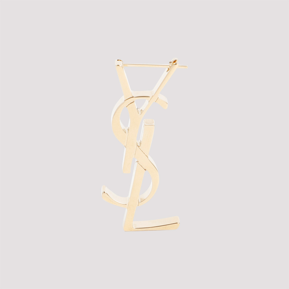 Saint Laurent Chunky Monogramme Earring Unica In Golden