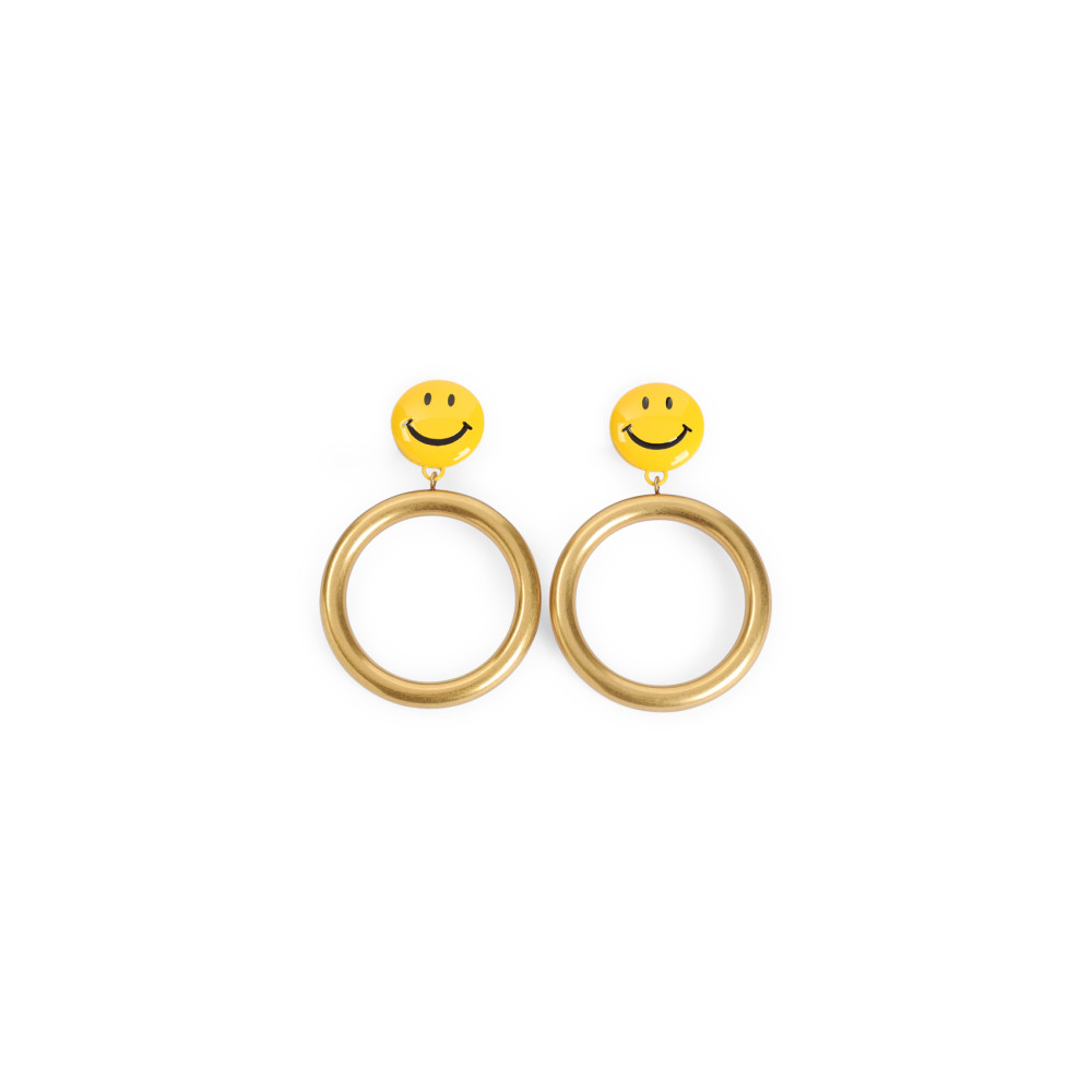 【関税込み】Moschino ゴールド Smiley ドロップイヤリング Moschinoのゴールド Smiley ドロップイヤリングがセール中