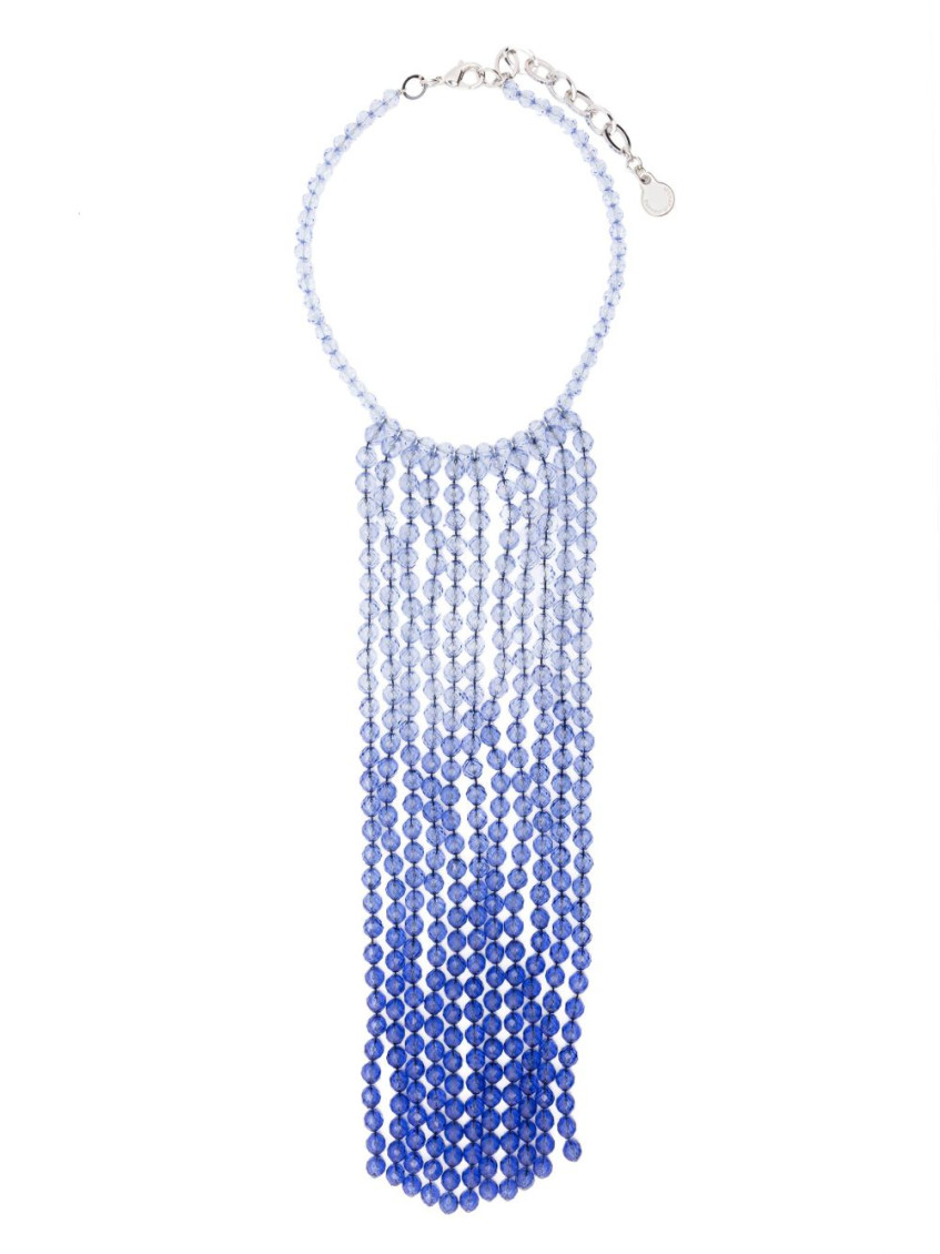 E 'clat Blue Ombre Beads Drop Necklace