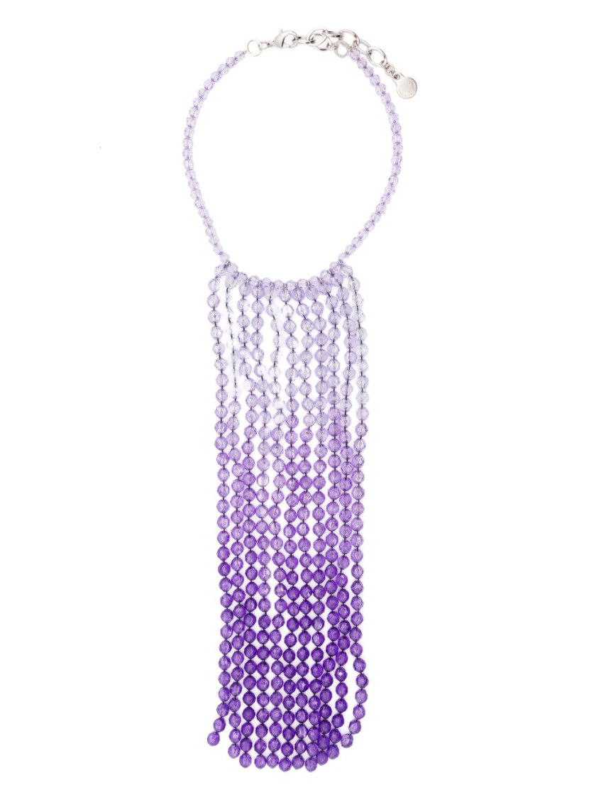 E 'clat Light Purple Ombre Beads Drop Necklace