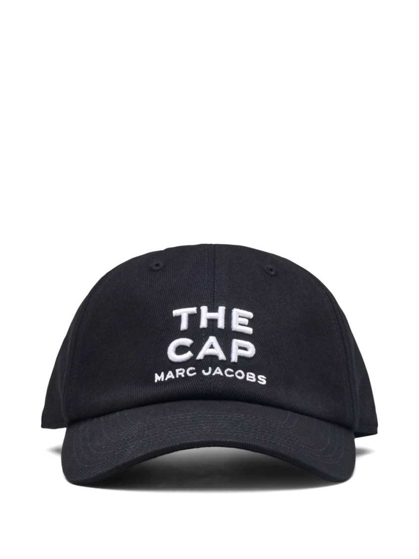 Marc Jacobs Black Logo Cotton Baseball Cap