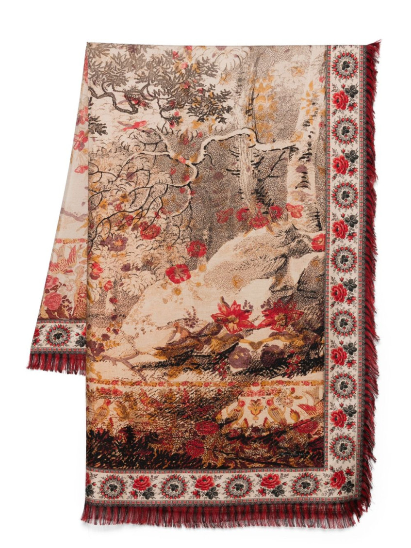 Pierre-louis Mascia Pierre Louis Mascia Printed Silk Scarf