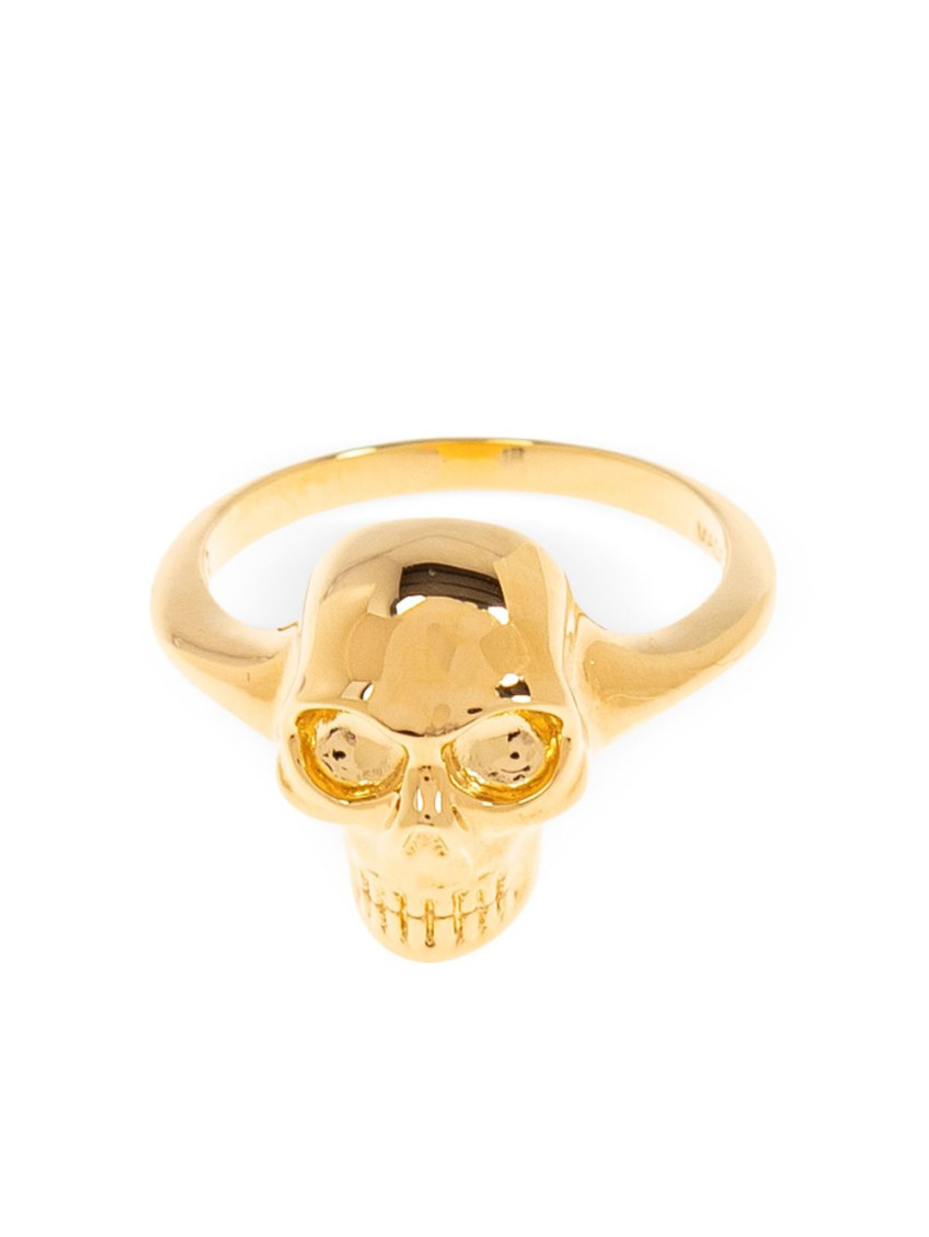 Alexander Mcqueen Golden Skull Ring