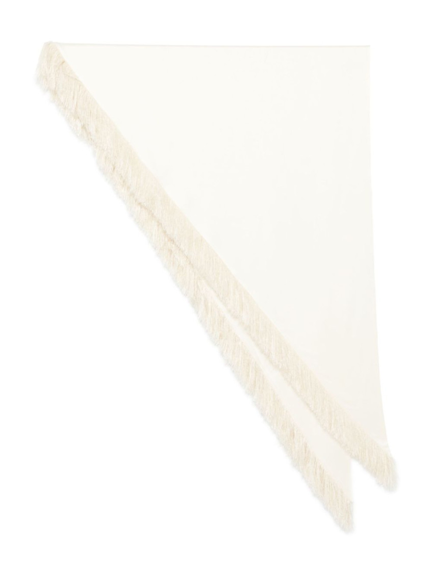 Totême White Fringed Scarf
