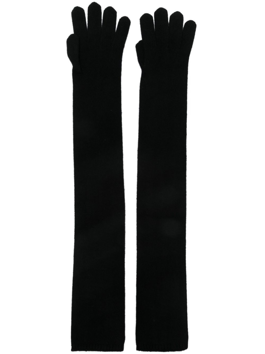 Max Mara Black Woolen Gloves