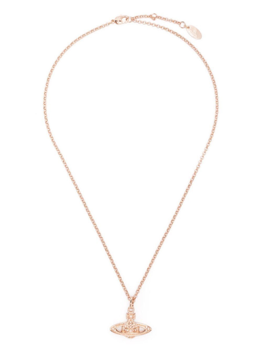 Vivienne Westwood Orb-pendant Crystal-embellished Necklace In Gold