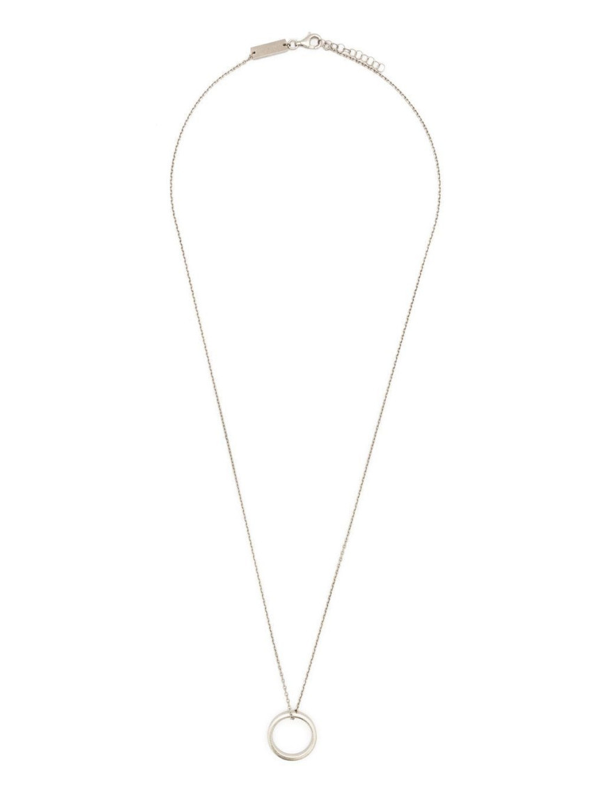 Maison Margiela Logo Ring Silver Necklace
