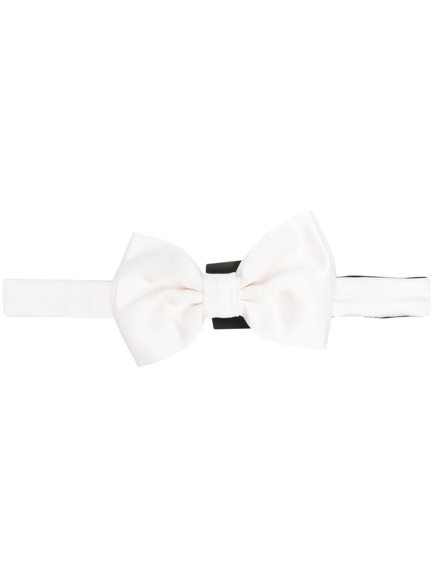 Corneliani Silk Bow Tie In Neutral