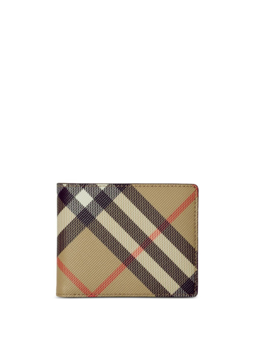 Burberry Vintage Check-pattern Bi-fold Wallet In Beige