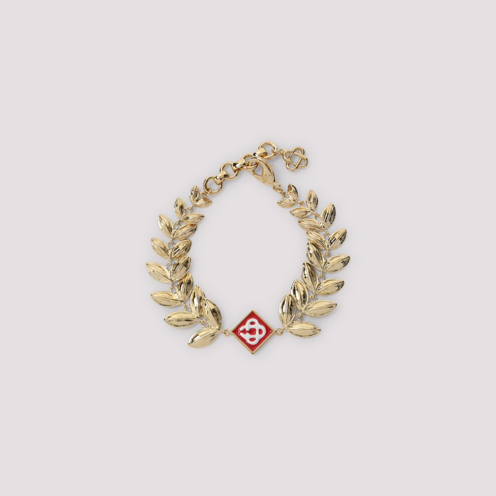 Casablanca Golden Leaves Laurel Bracelet In Gold