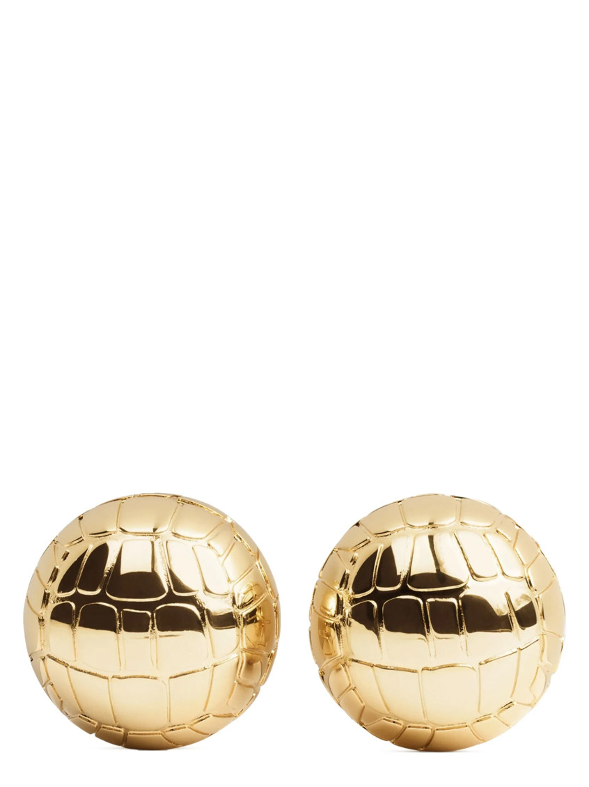 Shop Jacquemus Golden Les Boucles Salon Earrings