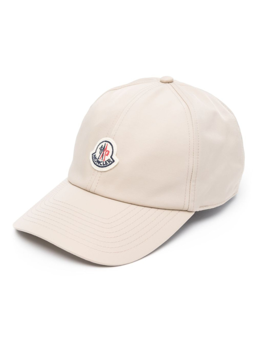 Moncler Logo-patch Baseball Cap In Beige