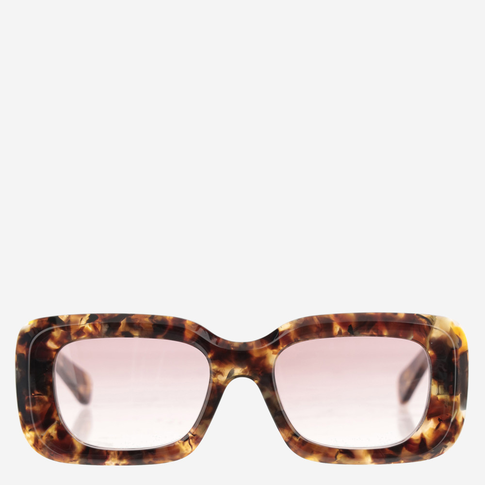 Chloé Light Brown Rectangular Sunglasses In Light Brown