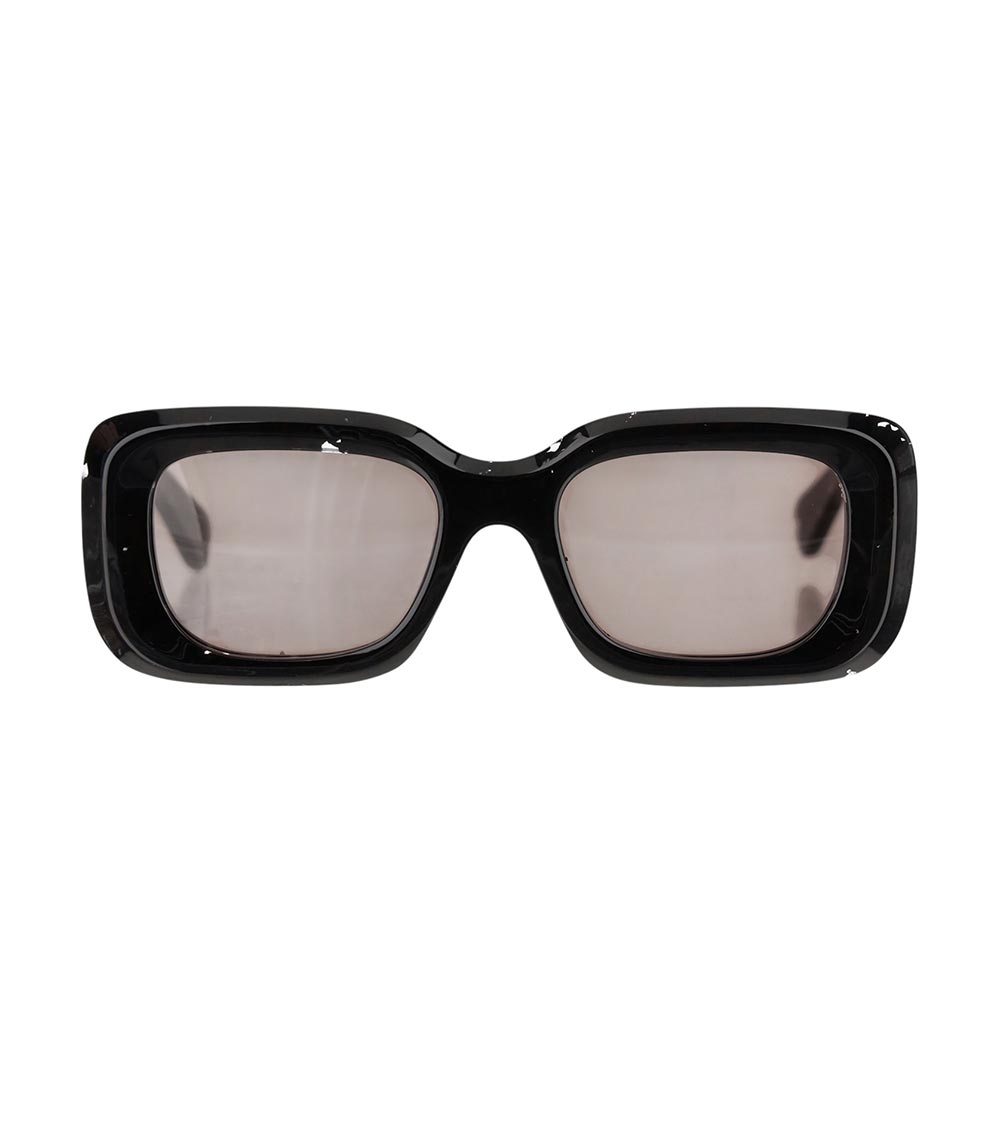 Chloé Black Rectangular Sunglasses In Black