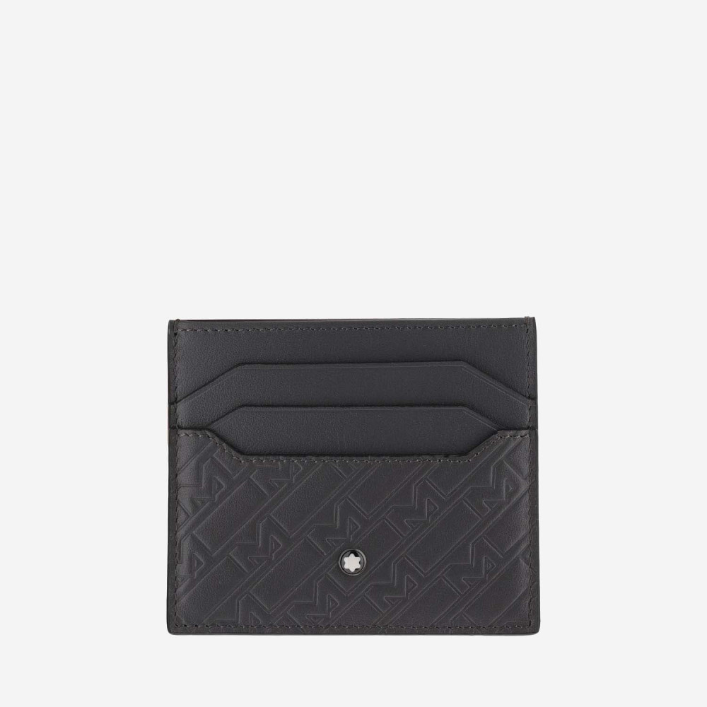 Montblanc Dark Grey  6 Compartment Card Holder In Dark Grey