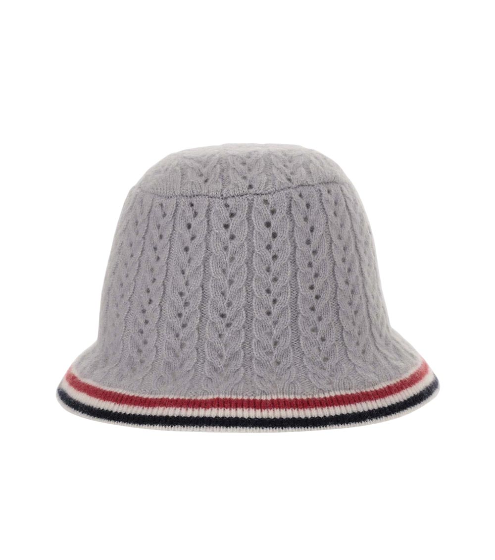 Thom Browne Grey Colorful Striped Hat In Grey
