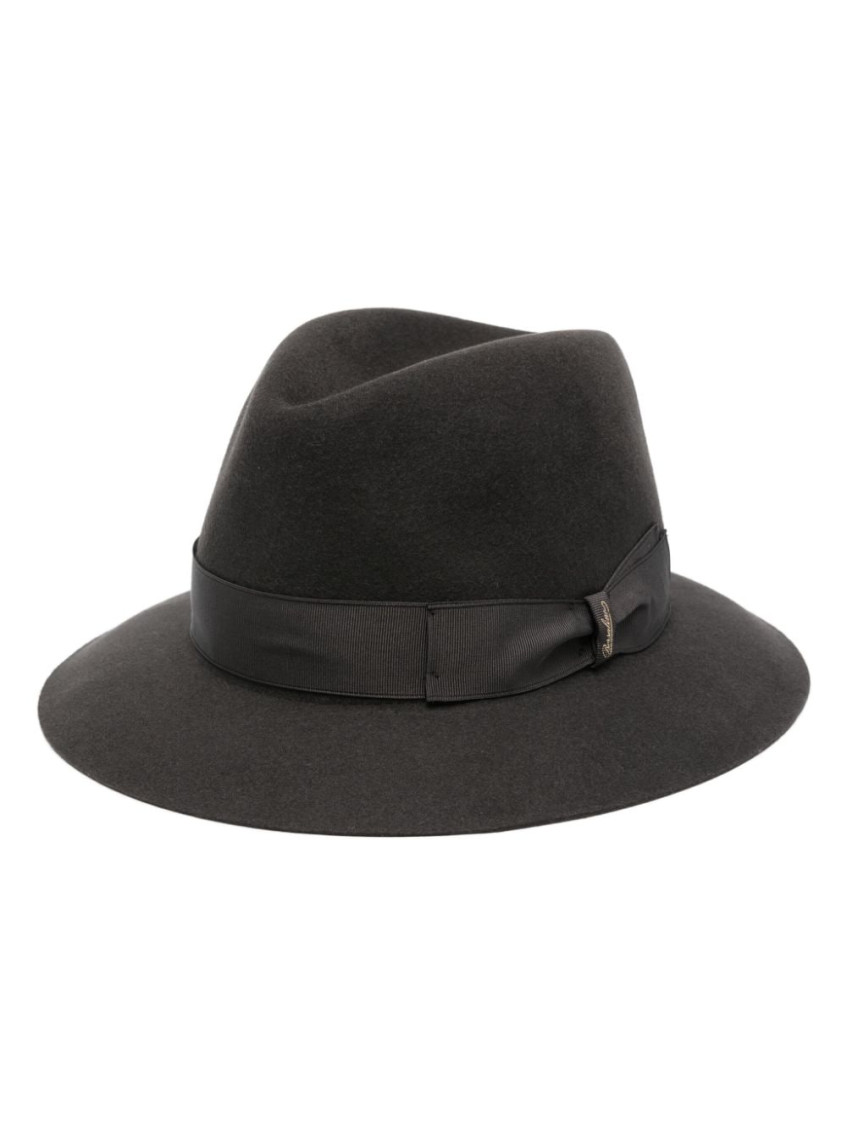 Borsalino Grey Wool Fedora Hat