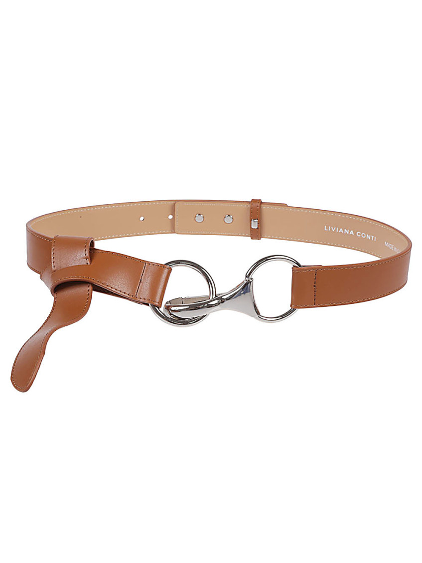 Liviana Conti Brown Carabiner knot belt for Women Online USA 