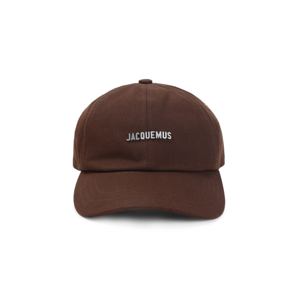 Jacquemus Men Logo Motif Baseball Cap In Brown