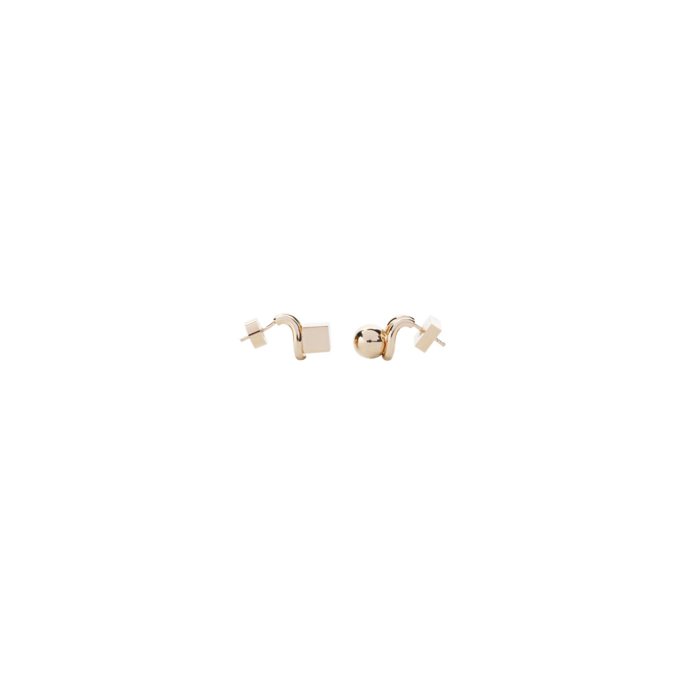 Jacquemus Women's Les Puces Golden Ball Cube Earring | 241jw7155845 In Gold