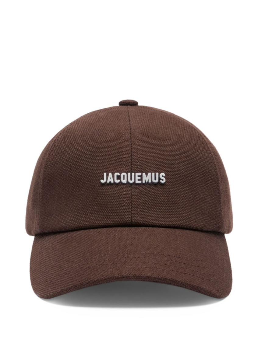 Jacquemus Men Logo Motif Baseball Cap In Brown