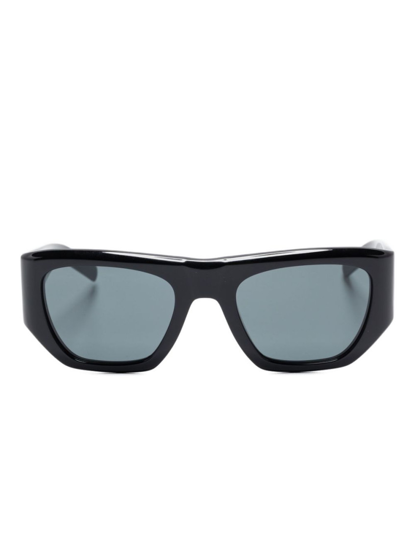 Saint Laurent Square-shaped Logo Sunglasses In Black