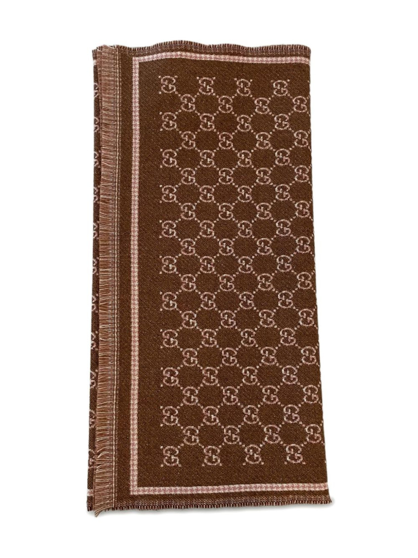 Gucci Brown Logo Scarf